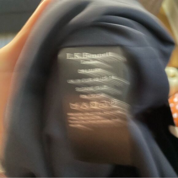 L.K. Bennett Laury Navy White Printed Shift Dress 14 - Picture 7 of 7